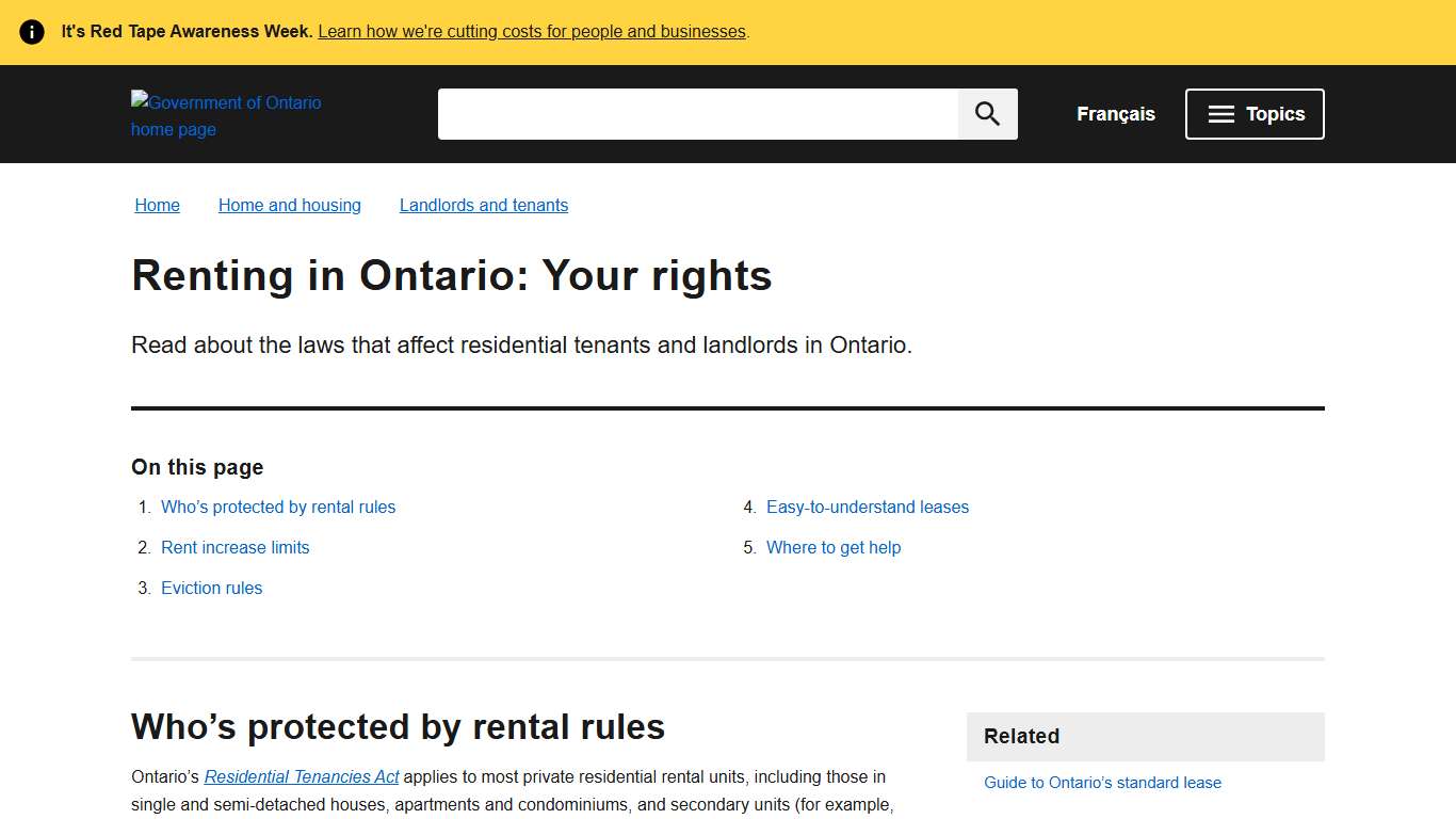 Renting in Ontario: Your rights ontario.ca